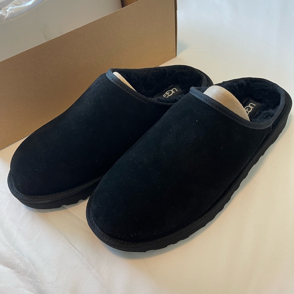 UGG Men's Black Suede Slip-Ons